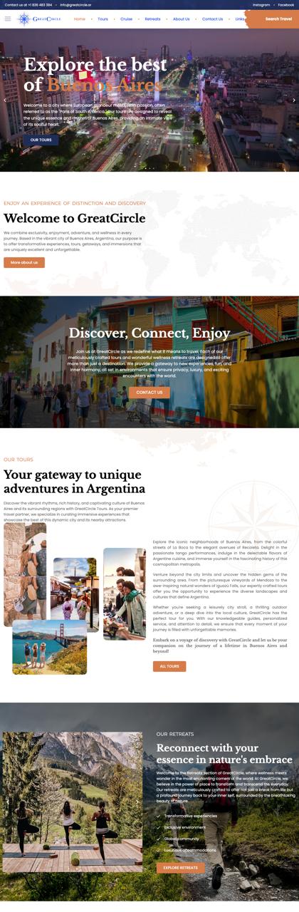 Great Circle — sitio web profesional desarrollado por MinderLab