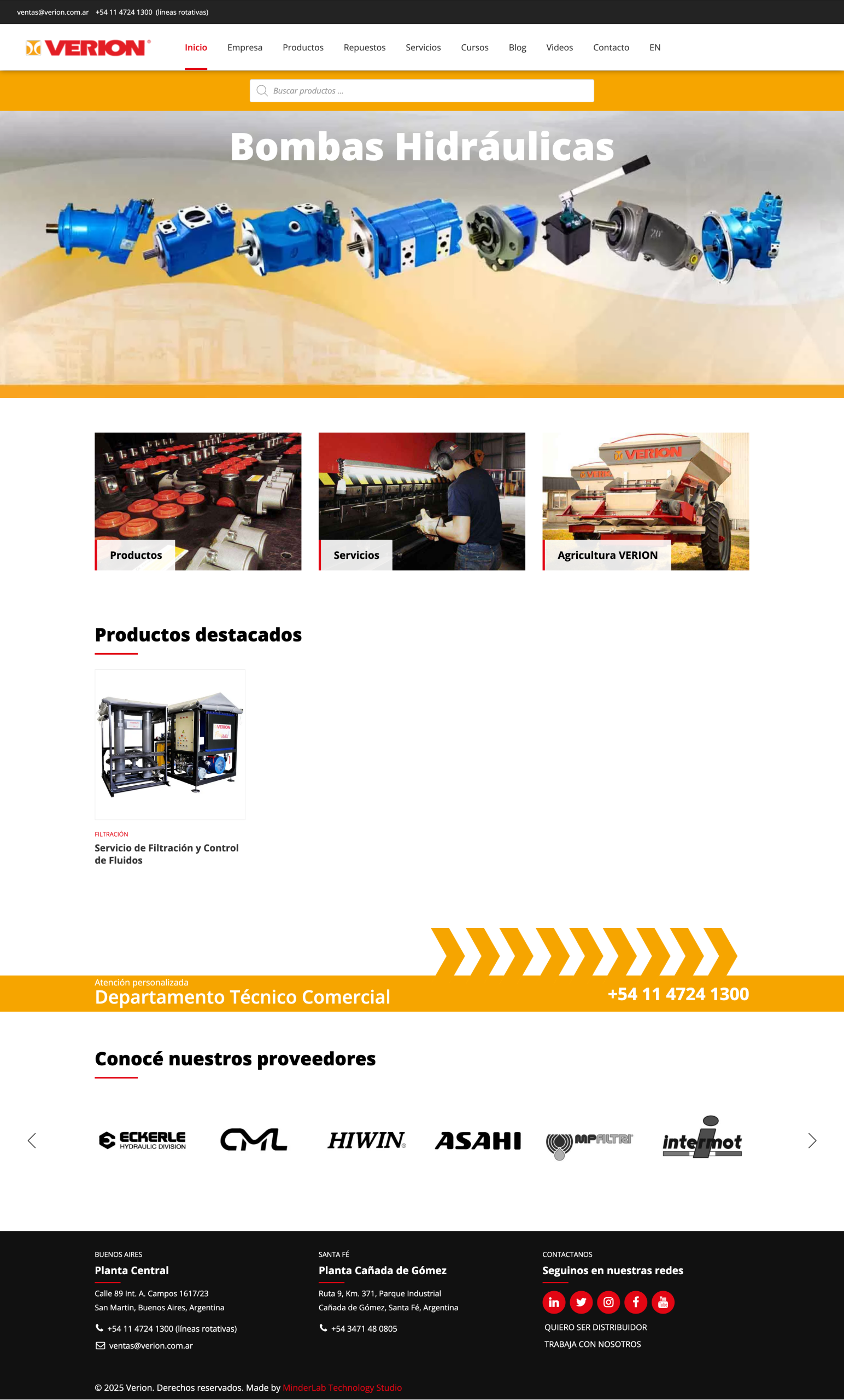 Verion ICSA — sitio web desarrollado por MinderLab