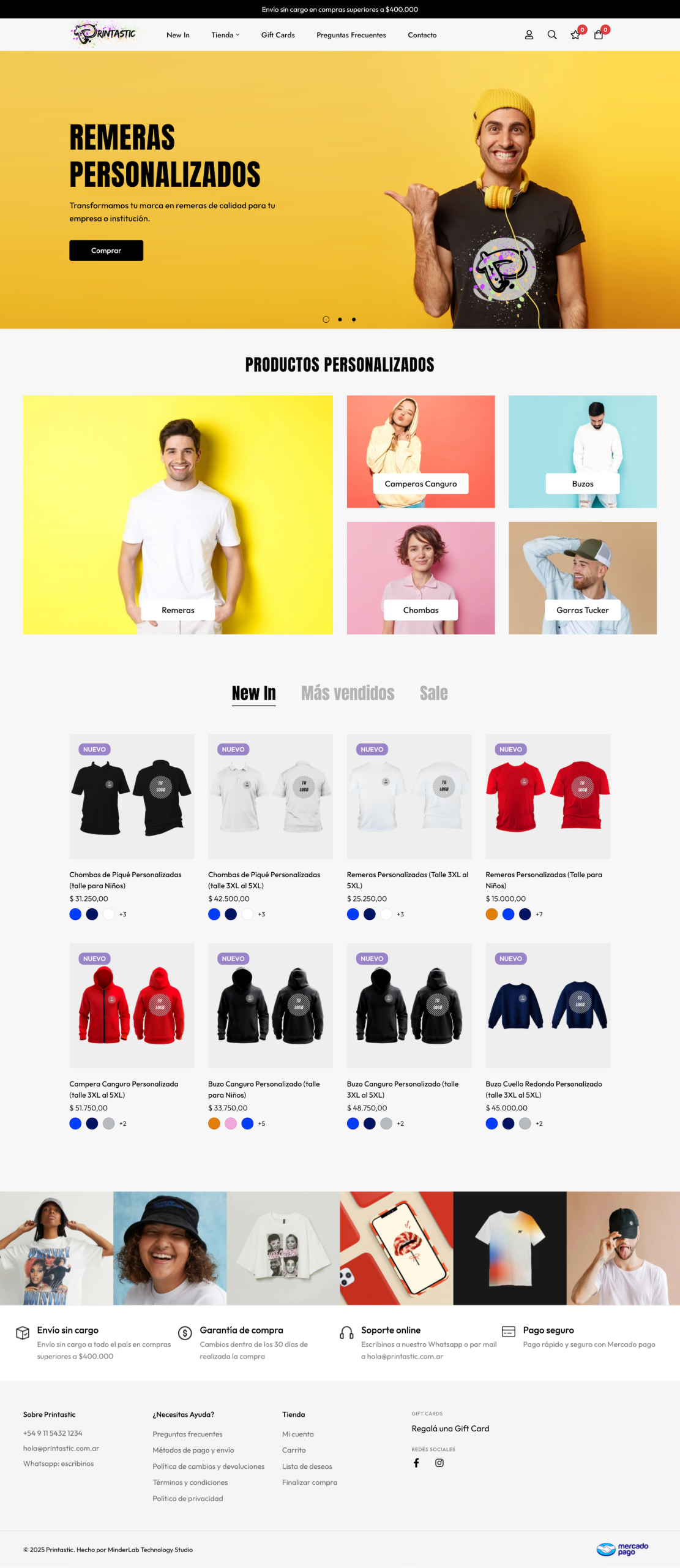 Printastic — diseño de ecommerce con WooCommerce